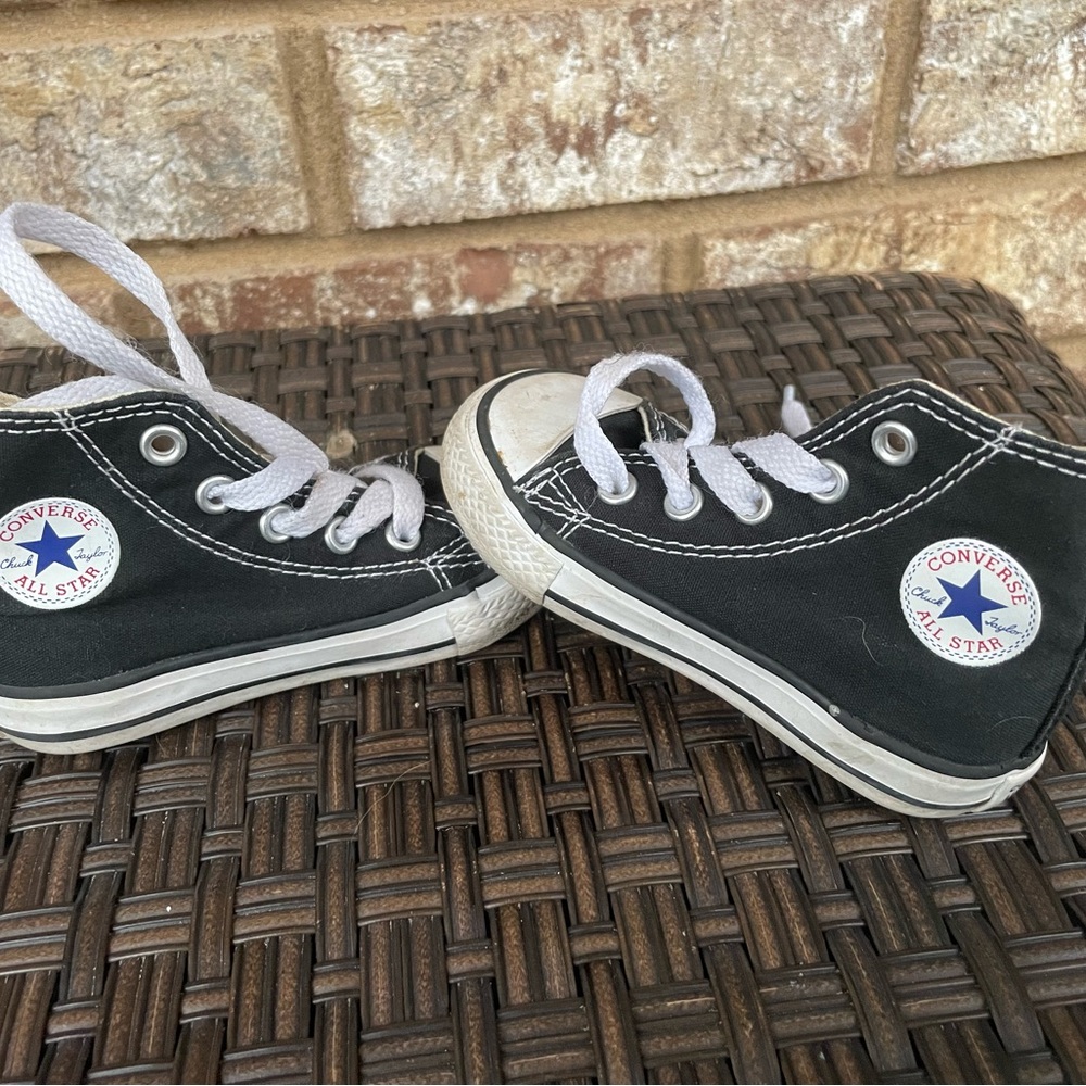 Converse Toddler Black and White High-Tops